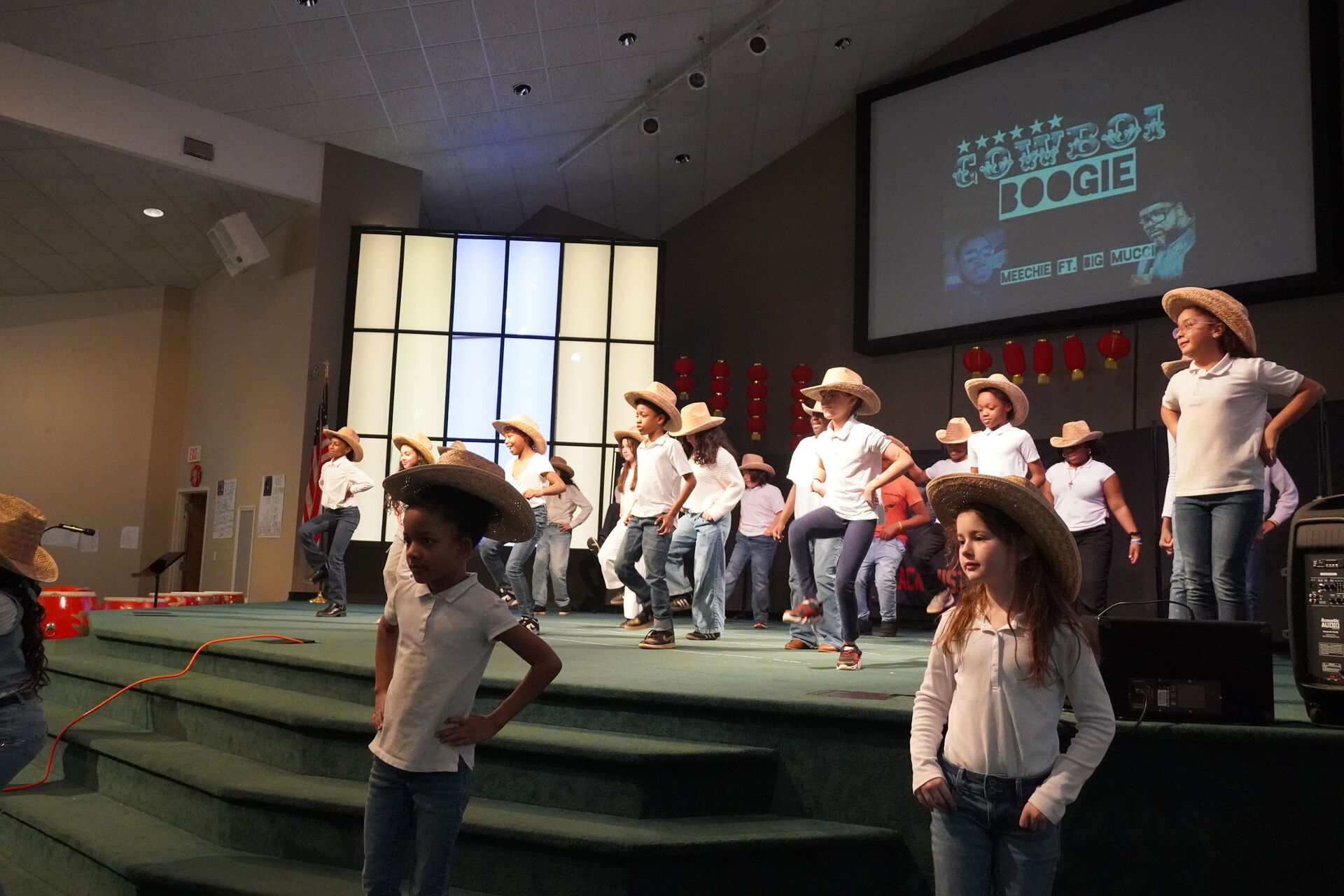East Voyager Academy students and families at a school event